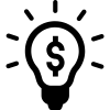 Money Light Bulb Icon